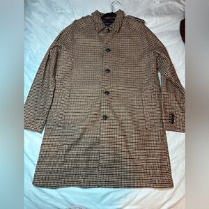 Banana Republic Men's Brown and Black Trench Coat